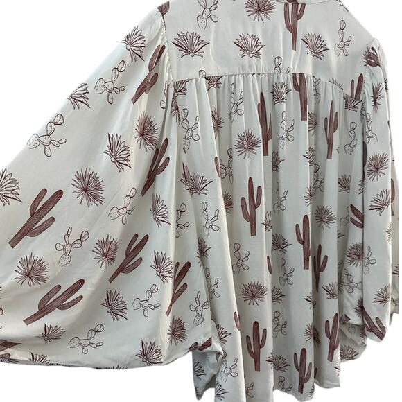 ARIAT Long Sleeve Button Up Cactus Dessert Top Multicolor Size Large - Picture 11 of 12